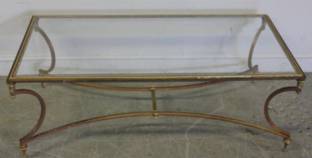 Midcentury Brass and Steel Glass 15fa15