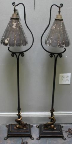 Nice Pair of Wrought Iron and Bronze 15fa30