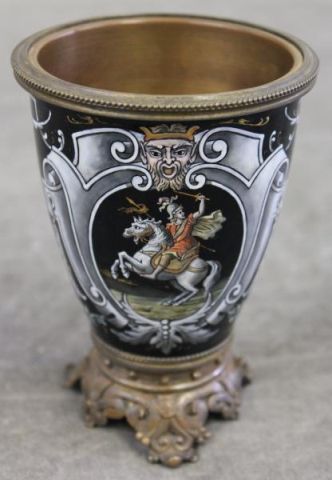 Bronze Mounted Limoges Enamel Cup From 15fa33