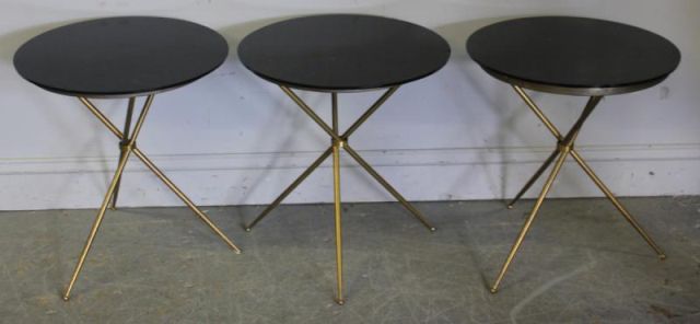 3 Midcentury Black Lacquered Occasional 15fa49
