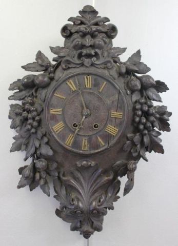Black Forest Carved Wall Clock.From