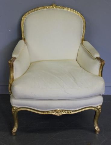 Louis XV Giltwood and Upholstered