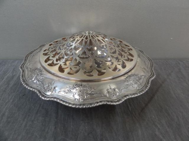 STERLING. Art Deco Etched Centerpiece.With