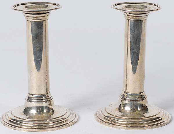 Tiffany Co Sterling Candlesticks 15face