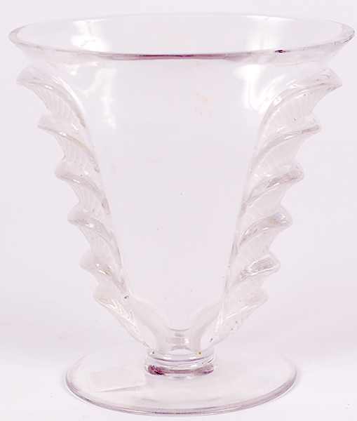 Lalique Vase French a clear glass vase