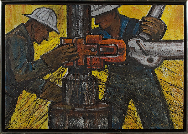 Workmen by Robert Hayes Oil on