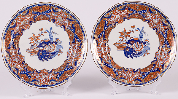 Spode Plates English a pair of Spode