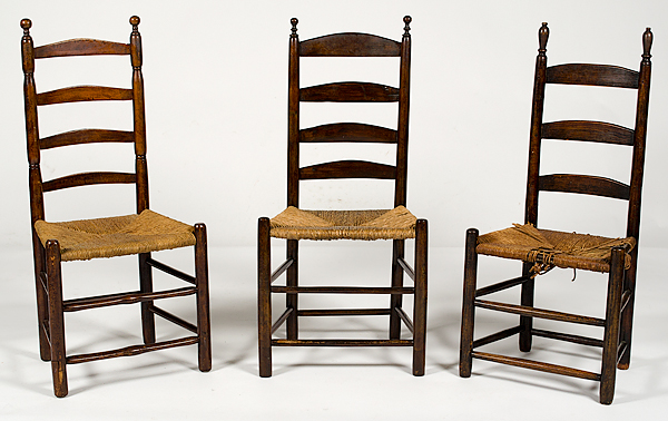 English Ladderback Chairs English 19th