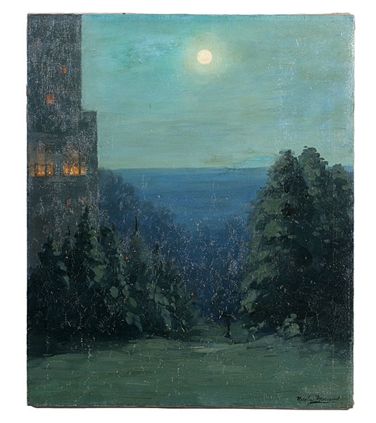 Night Scene by Nicolas Maesoud Oil on