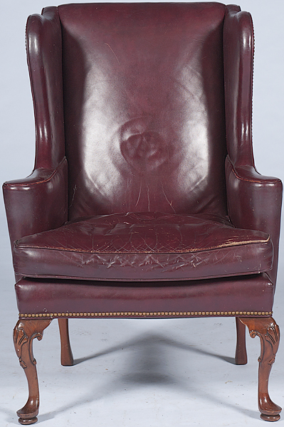 Leather Wing Chair 20th century 15fbe0