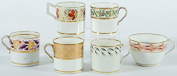 English Porcelain Tea Cups English 19th