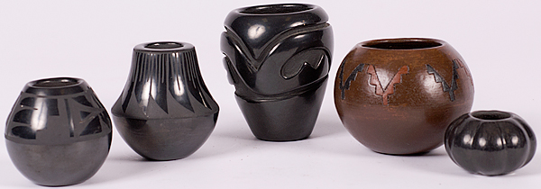 Santa Clara Pueblo Blackware Pots 15fc0b