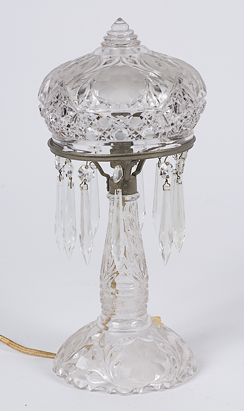 Cut Glass Boudoir Lamp American 15fc22