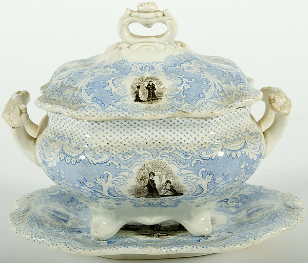 English Staffordshire Covered Sugar 15fc30