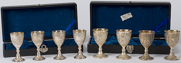 Corbell Silverplated Cordial Goblets