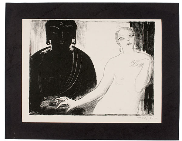 Woman and Buddha by Janos Vaszary