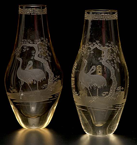 Chinese Glass Vases Chinese a pair 15fc64