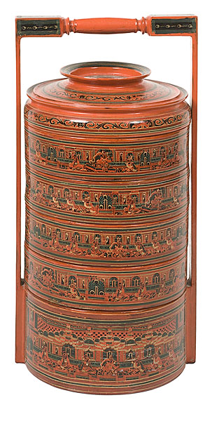 Chinese Wedding Basket Chinese a polychrome