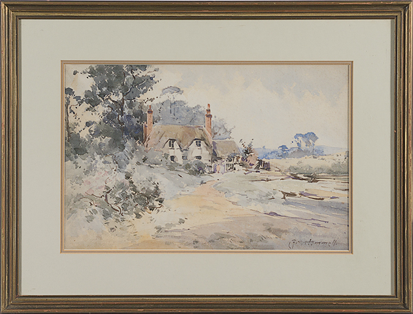 Landscape by George Hammell Watercolor 15fcd5