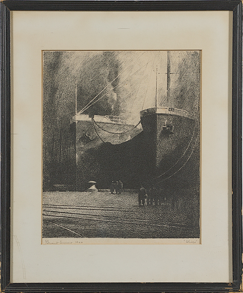 Ship Lithograph by Grant Simon