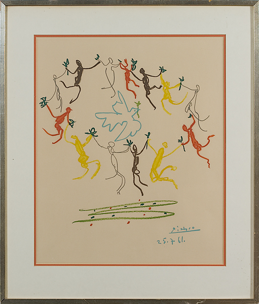 Dove of Peace with Dancers Lithograph 15fd0a