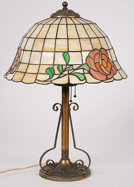 Leaded Glass Table Lamp 20th century 15fd56