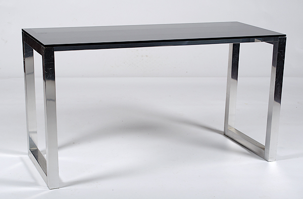 Chrome and Glass Console Table
