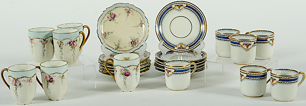 Porcelain Demitasse Cups and Saucers