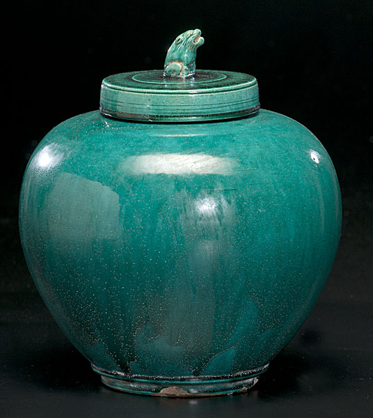 Chinese Green Glazed Ginger Jar 15fe3b