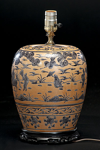 Chinese Ginger Jar Lamp Chinese