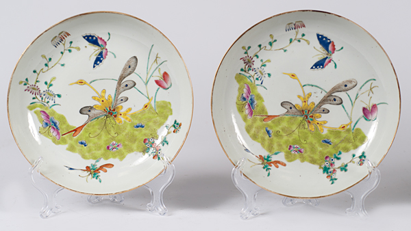 Chinese Shallow Dishes with Butterflies 15fe47