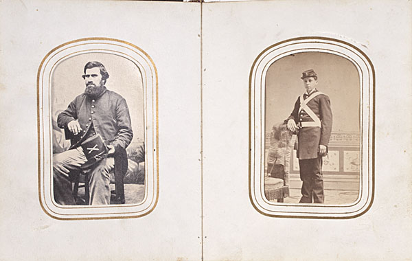 Family CDV Album with Military Subjects