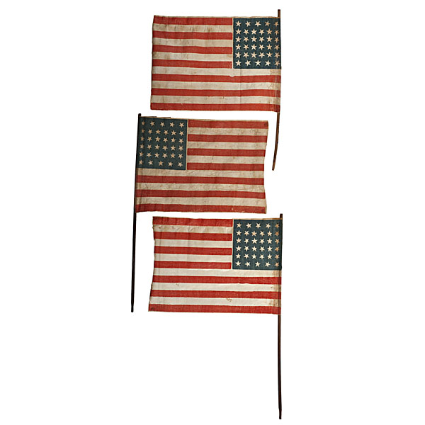 Group of 34-Star American Parade Flags