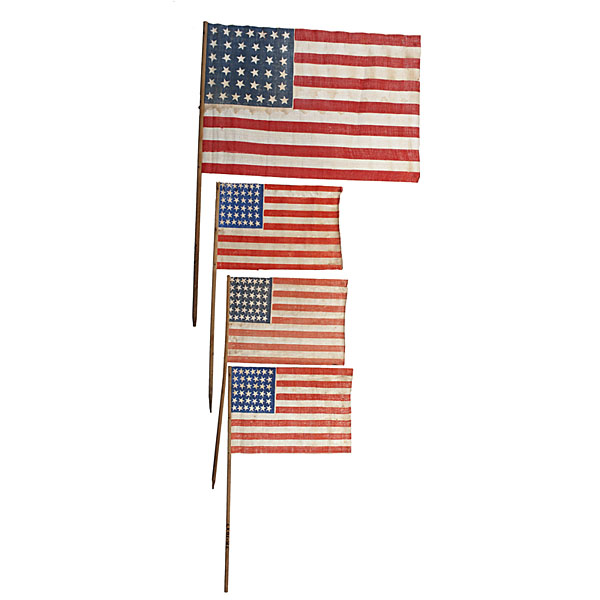 38-Star American Parade Flags Lot