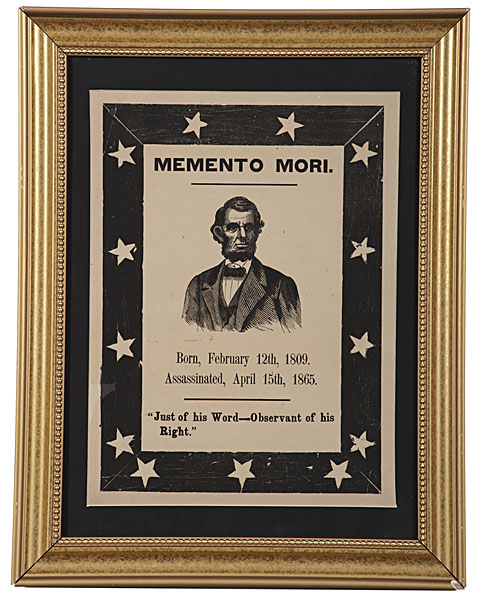Abraham Lincoln Woodcut Memento 15fec3