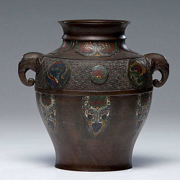Chinese Bronze and Cloisonn Vase 15ffc8
