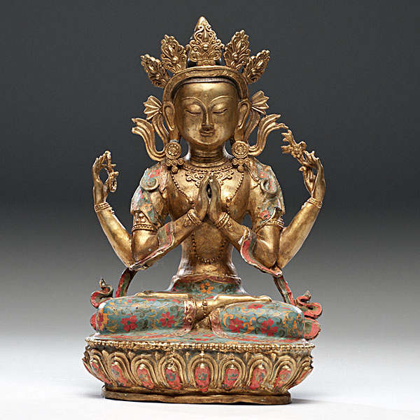 Cloisonné Avalokitesvara Sino-Tibetan.