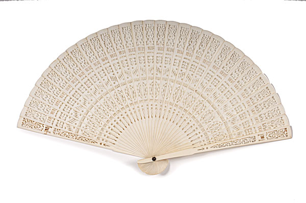 Chinese Export Ivory Fan Chinese