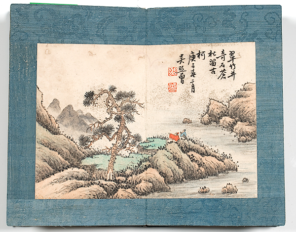 Chinese Book of Watercolors Signed 160004
