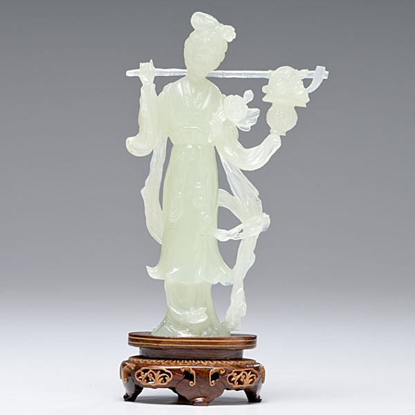 Jade Guanyin Chinese an unmarked carved