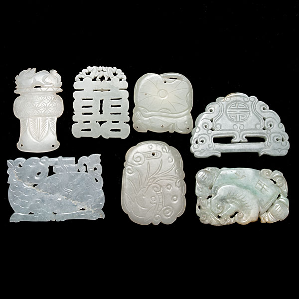 Chinese Carved Jade Plaques Chinese 16004f