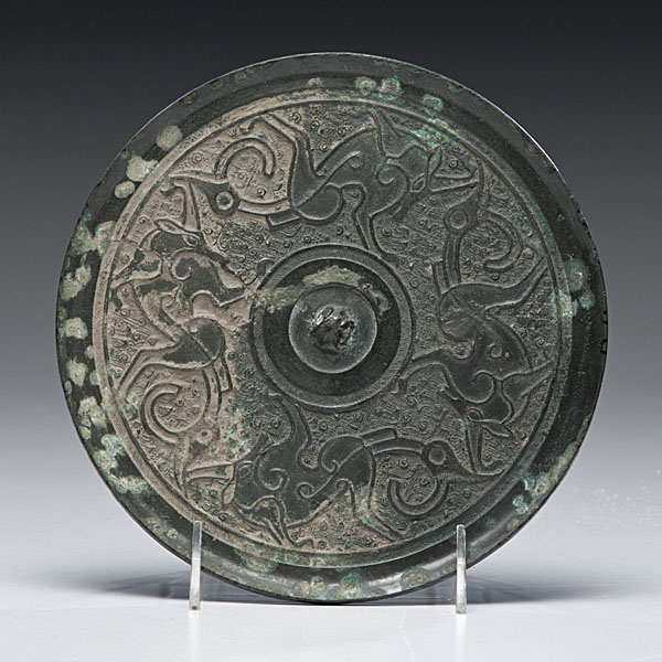 Chinese Bronze Mirror with Dragons 160068