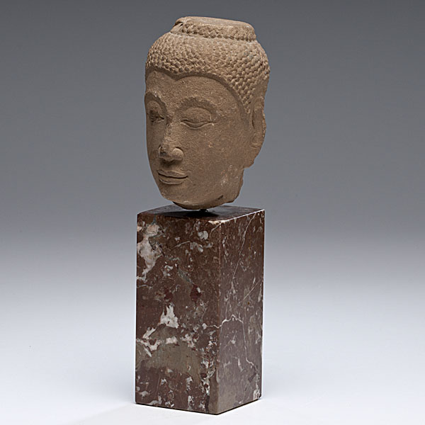 Thai Sandstone Buddha Head Thai 160070