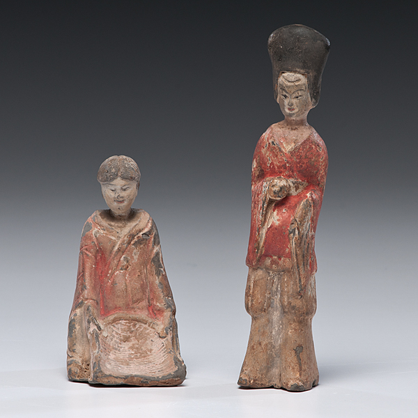 Two Tomb Figures Chinese a seated