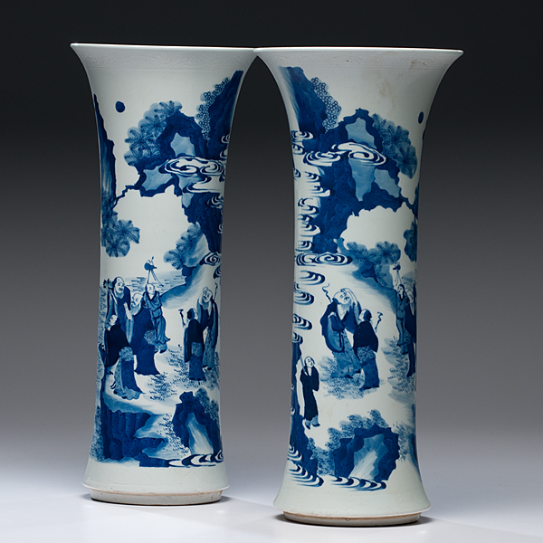 Blue and White Beaker Vases Chinese