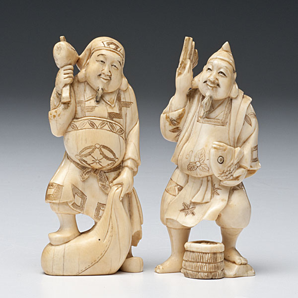 Japanese Okimono Carvings 20th 1600dd