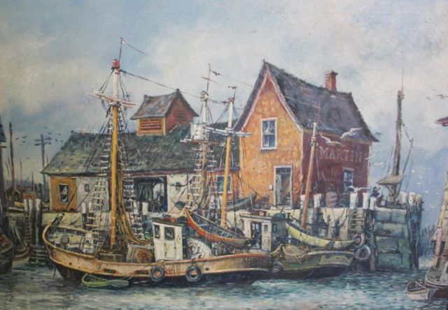 MAFFEI. Nautical Oil on Canvas