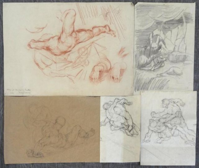 BLOOM Hyman 5 Drawings on Paper Study 16011b