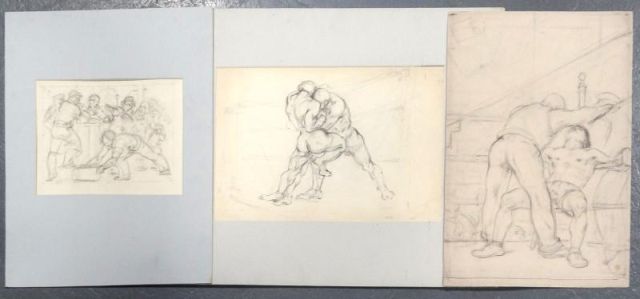 BLOOM Hyman 4 Drawings on Paper Pencil 16011c