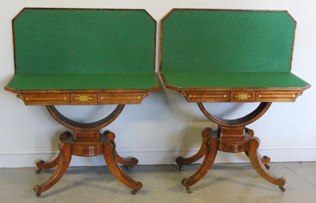 Pair of Regency Rosewood and Brass 160142